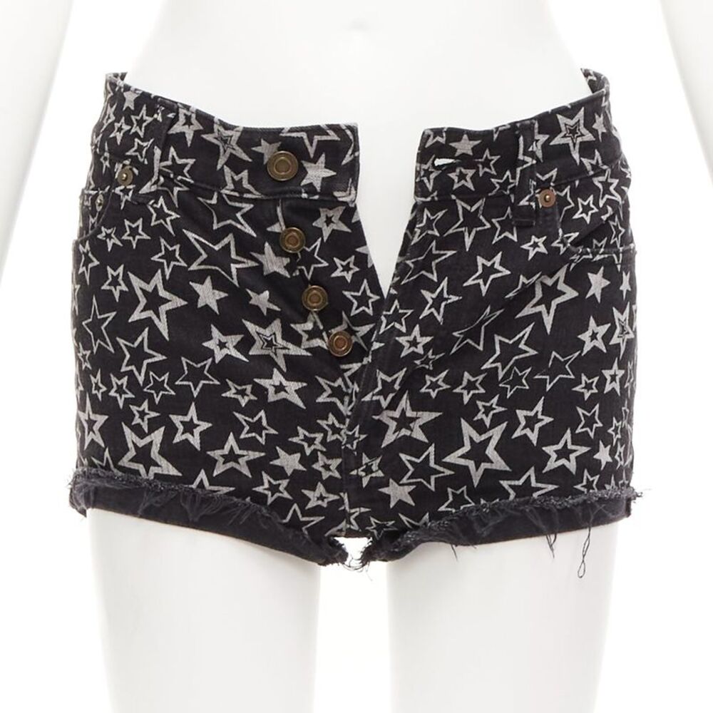 Saint Laurent 2015 Star Denim Hot Shorts